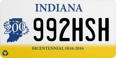 IN license plate 992HSH