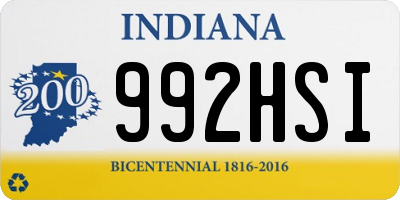 IN license plate 992HSI