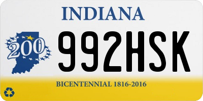 IN license plate 992HSK