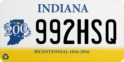 IN license plate 992HSQ