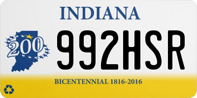 IN license plate 992HSR