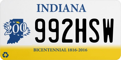 IN license plate 992HSW