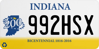 IN license plate 992HSX