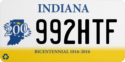 IN license plate 992HTF