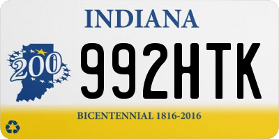 IN license plate 992HTK