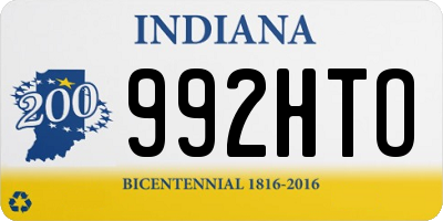 IN license plate 992HTO