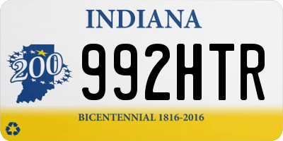 IN license plate 992HTR