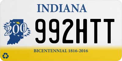 IN license plate 992HTT