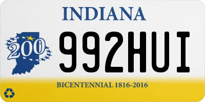 IN license plate 992HUI