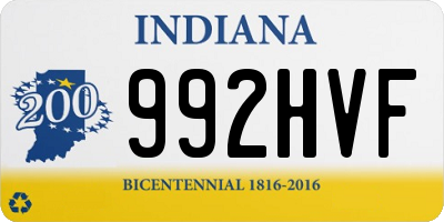 IN license plate 992HVF