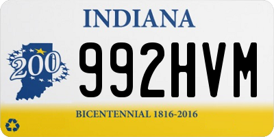 IN license plate 992HVM