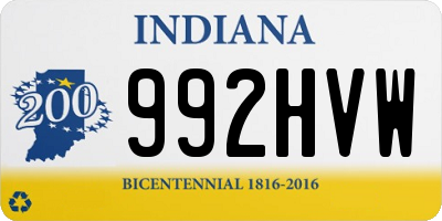 IN license plate 992HVW