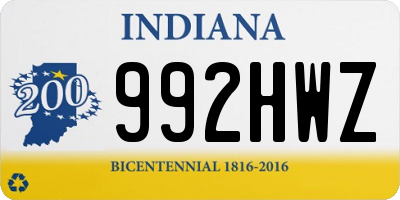 IN license plate 992HWZ