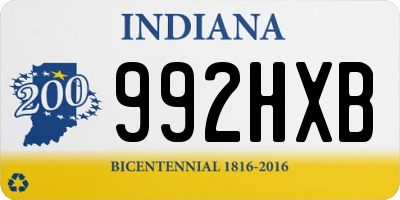 IN license plate 992HXB