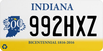 IN license plate 992HXZ