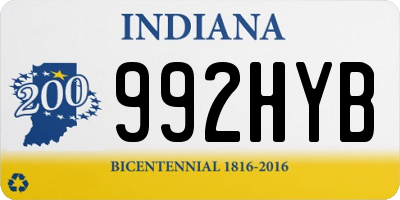 IN license plate 992HYB