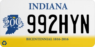 IN license plate 992HYN