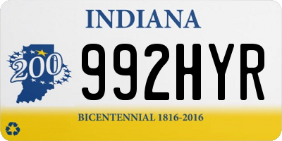 IN license plate 992HYR