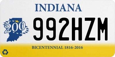 IN license plate 992HZM