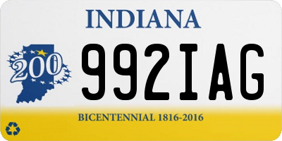 IN license plate 992IAG