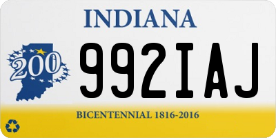 IN license plate 992IAJ