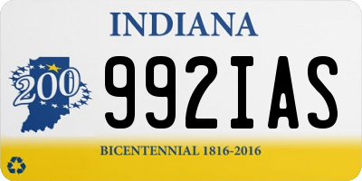 IN license plate 992IAS