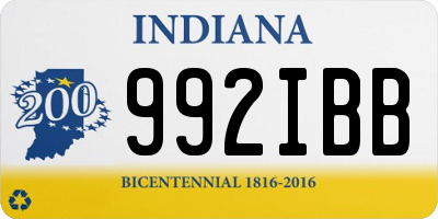 IN license plate 992IBB