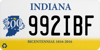 IN license plate 992IBF