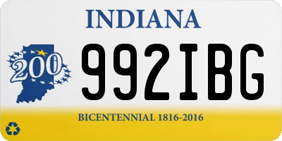 IN license plate 992IBG