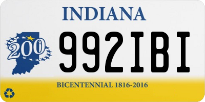 IN license plate 992IBI