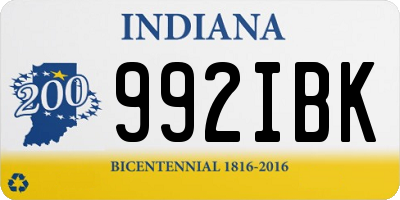 IN license plate 992IBK