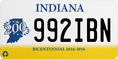 IN license plate 992IBN