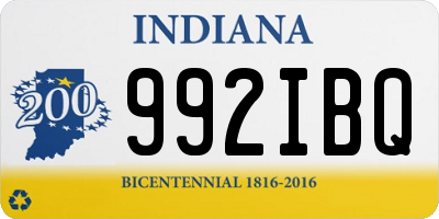 IN license plate 992IBQ