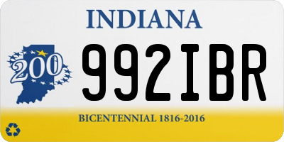 IN license plate 992IBR