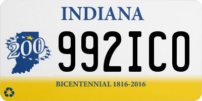 IN license plate 992ICO