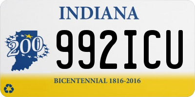 IN license plate 992ICU