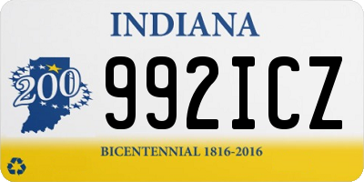 IN license plate 992ICZ