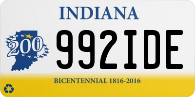 IN license plate 992IDE