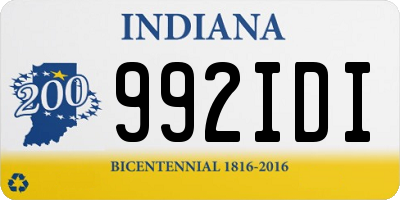 IN license plate 992IDI