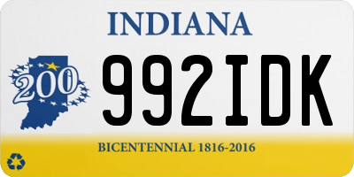 IN license plate 992IDK