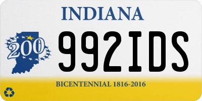 IN license plate 992IDS