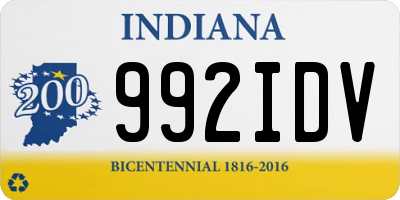 IN license plate 992IDV