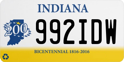 IN license plate 992IDW