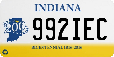 IN license plate 992IEC