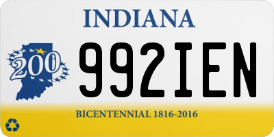 IN license plate 992IEN