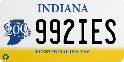 IN license plate 992IES