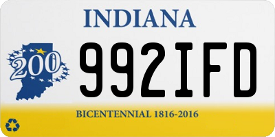 IN license plate 992IFD