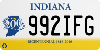 IN license plate 992IFG