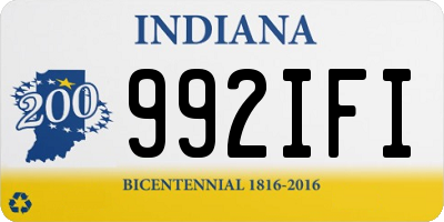 IN license plate 992IFI