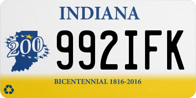 IN license plate 992IFK